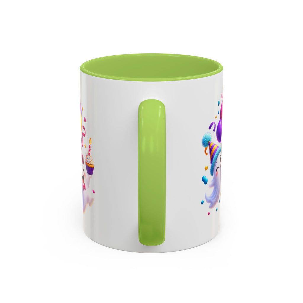 Happy Birthday Accent Coffee Mug - Colorful Celebration Mug (11oz, 15oz)