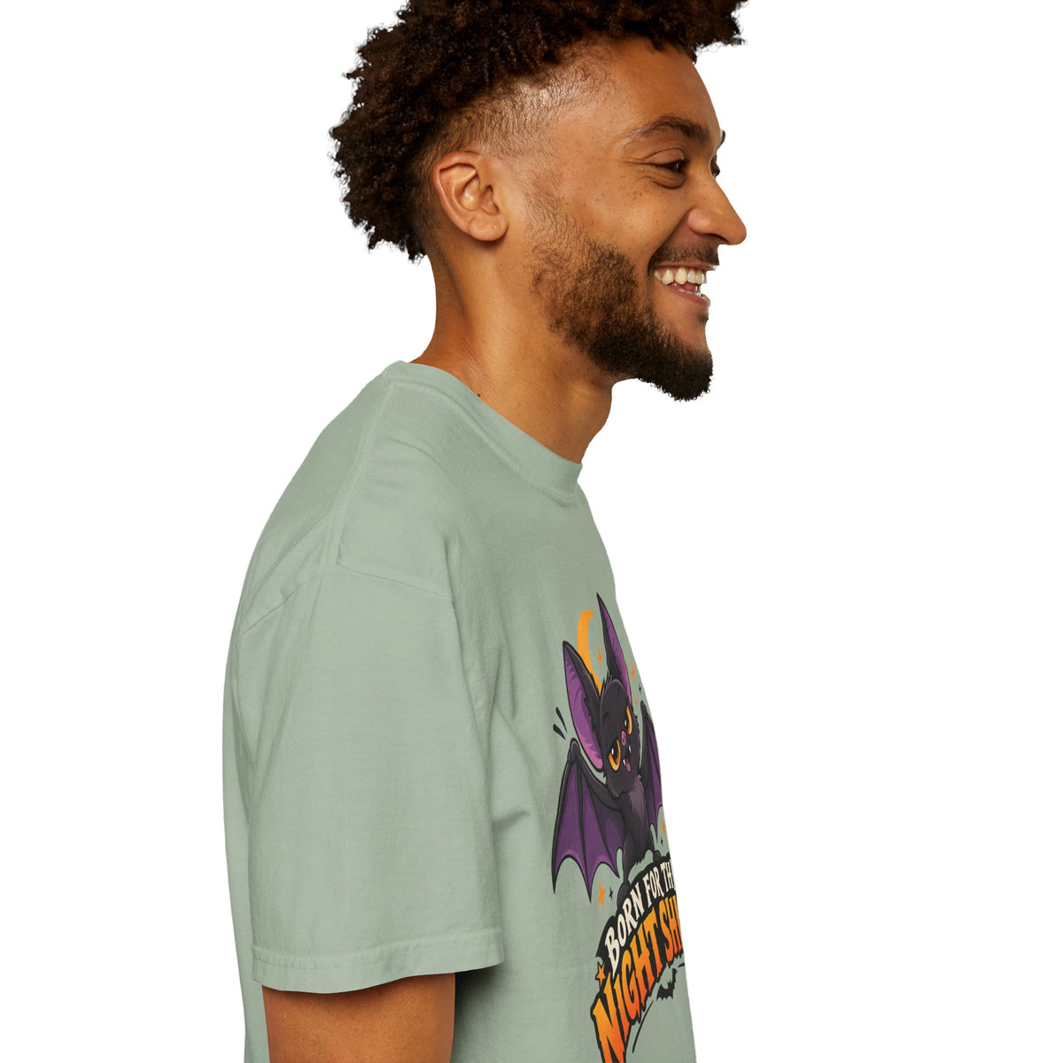 Born for the Night Shift – Cute Halloween Bat T-Shirt