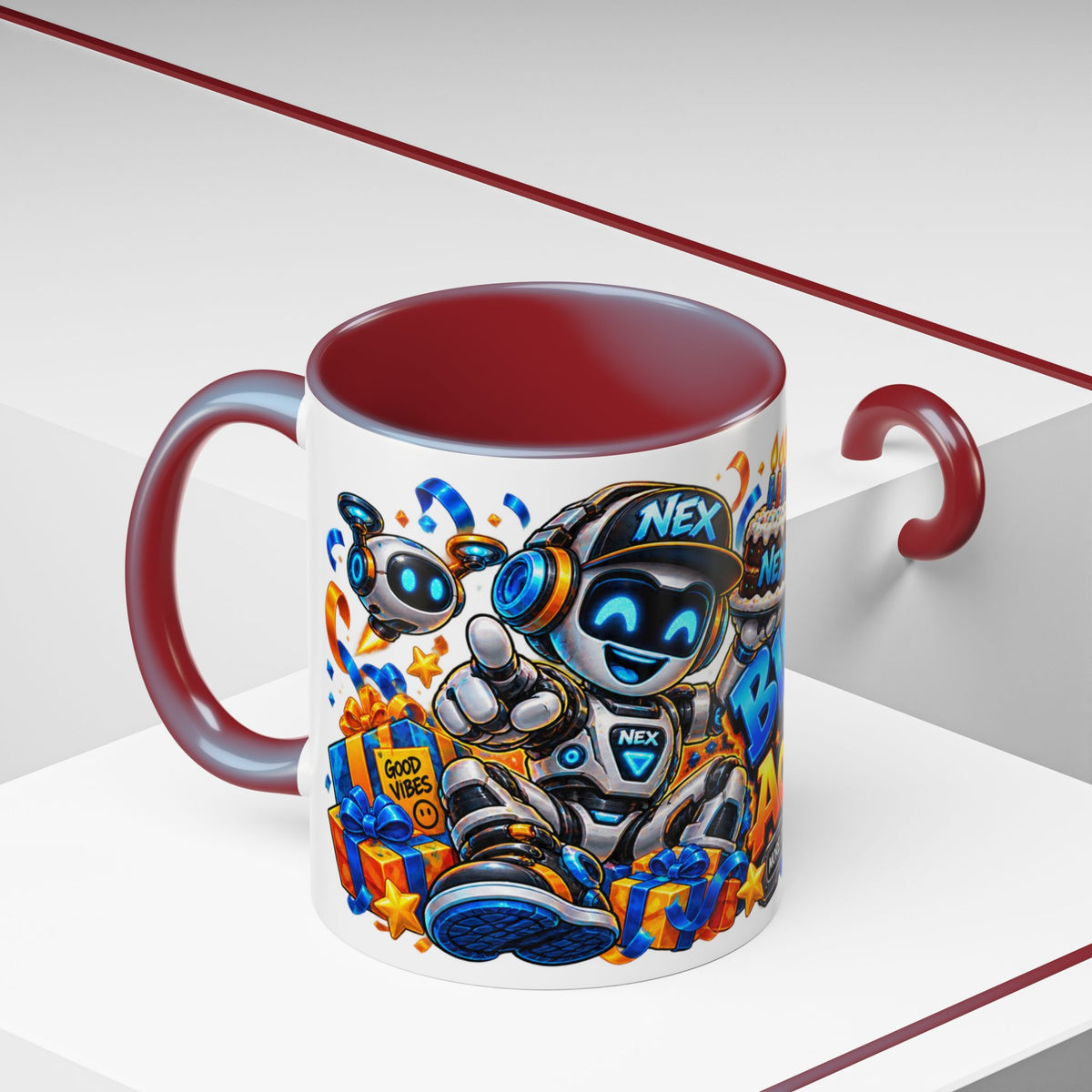 Festora Robot Birthday Mug – Birthday Mode Activated Coffee Cup
