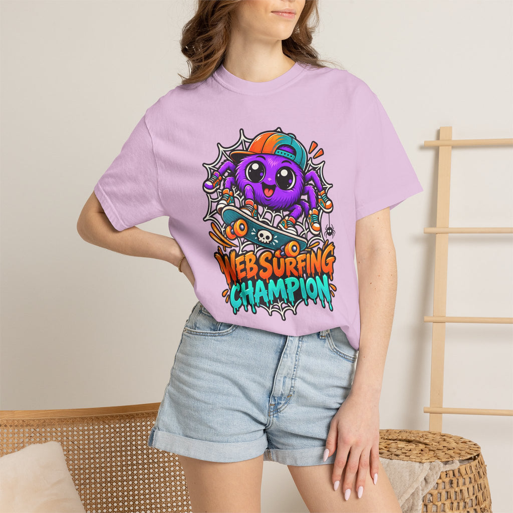 Web Surfing Champion – Cute Halloween Spider T-Shirt