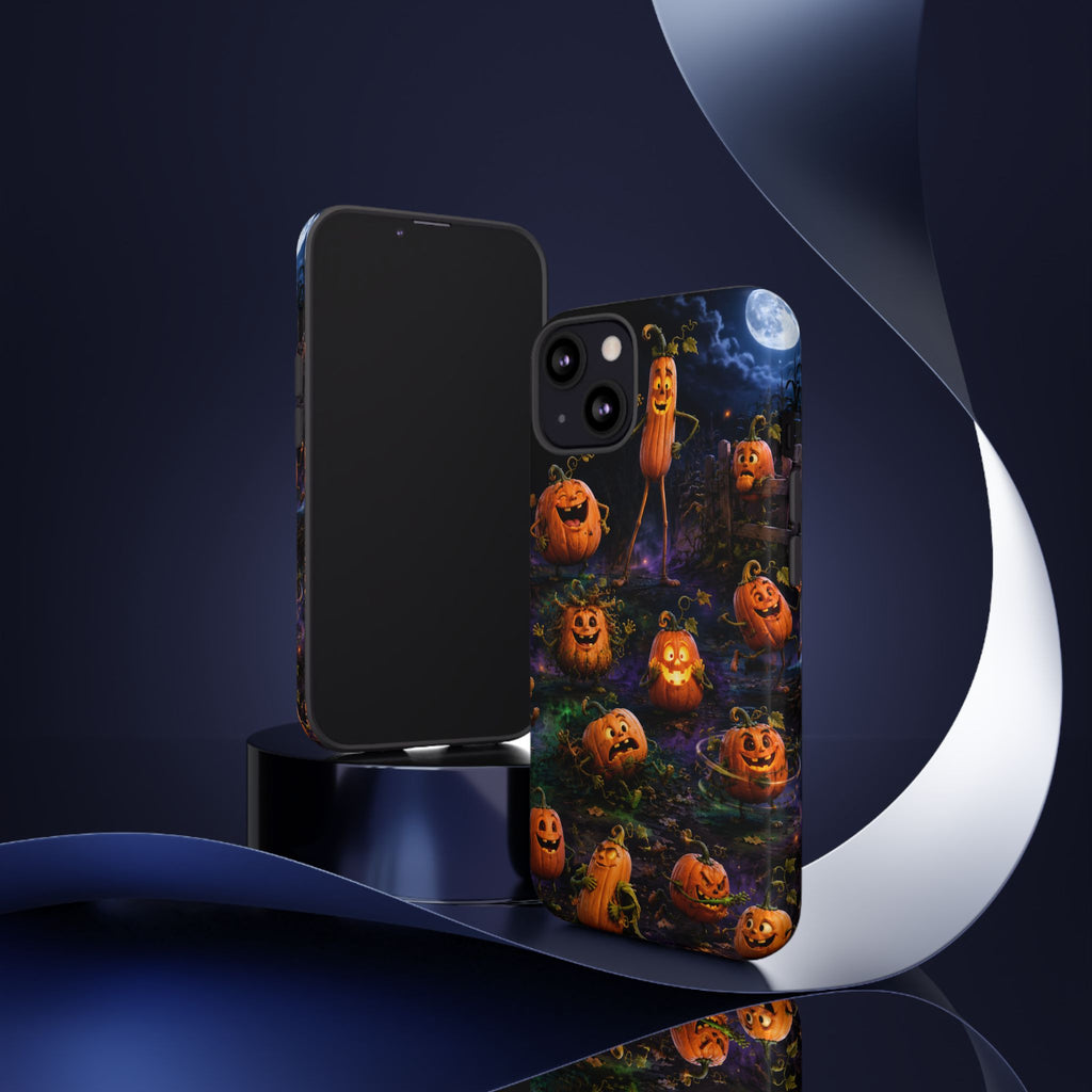 Halloween Pumpkin Patch Phone Case — Spooky Jack-o'-Lanterns Tough Case