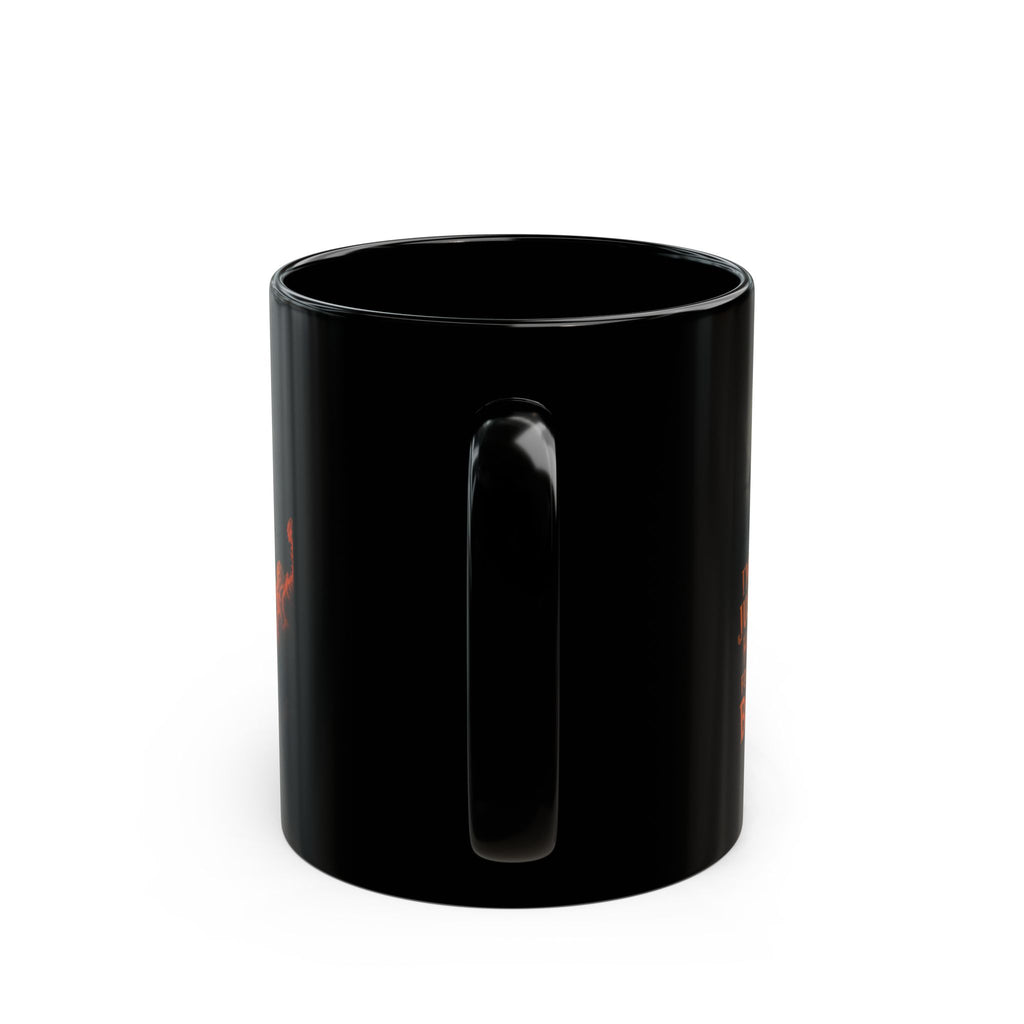 Halloween Skull Hot Air Balloon Mug — "I'm Just Here for the Boos" Black Coffee Cup