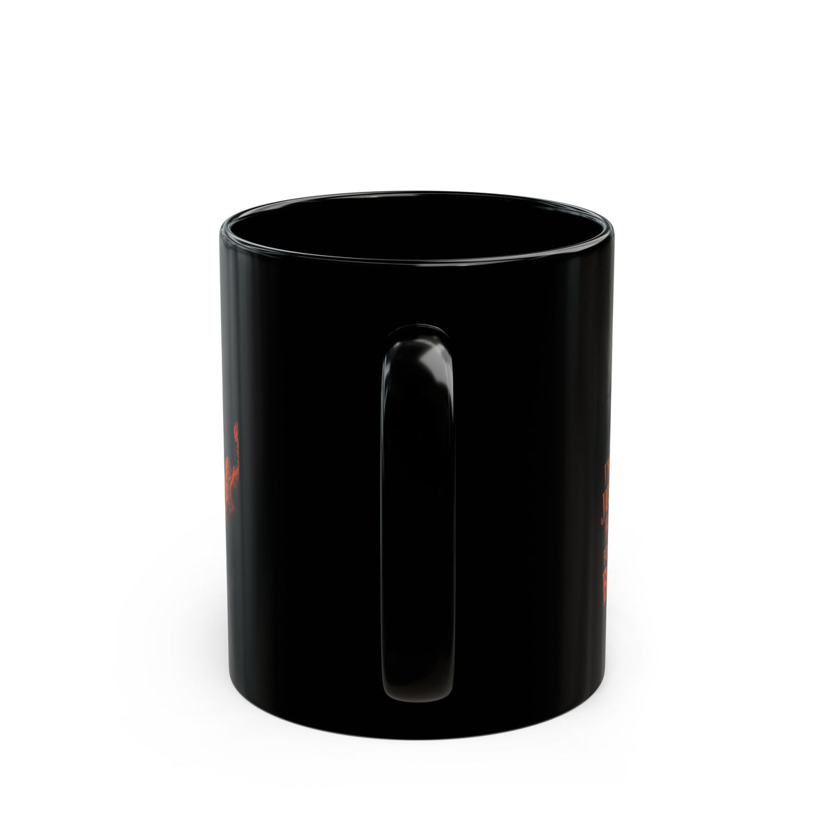 Halloween Skull Hot Air Balloon Mug — "I'm Just Here for the Boos" Black Coffee Cup
