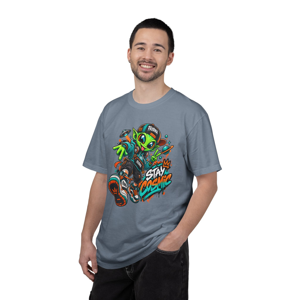 Alien Streetwear T-Shirt — “Stay Cosmic” Graphic Tee