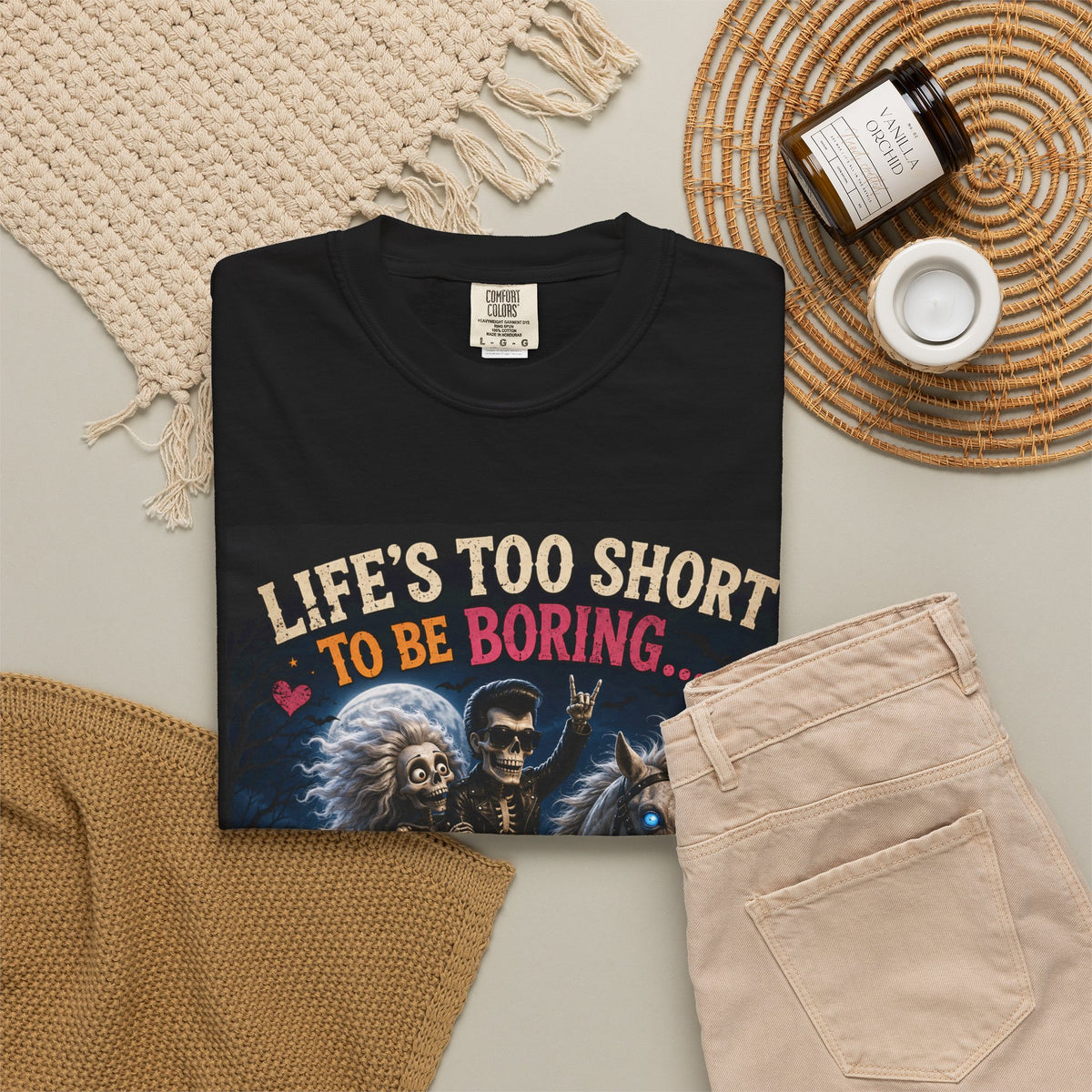 Life's Too Short To Be Boring Skeleton Riders T-Shirt