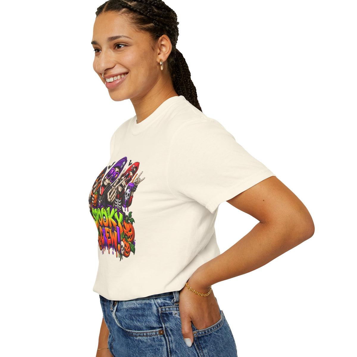 Spooky Crew Halloween T-Shirt – Funny Skeleton Graphic Tee
