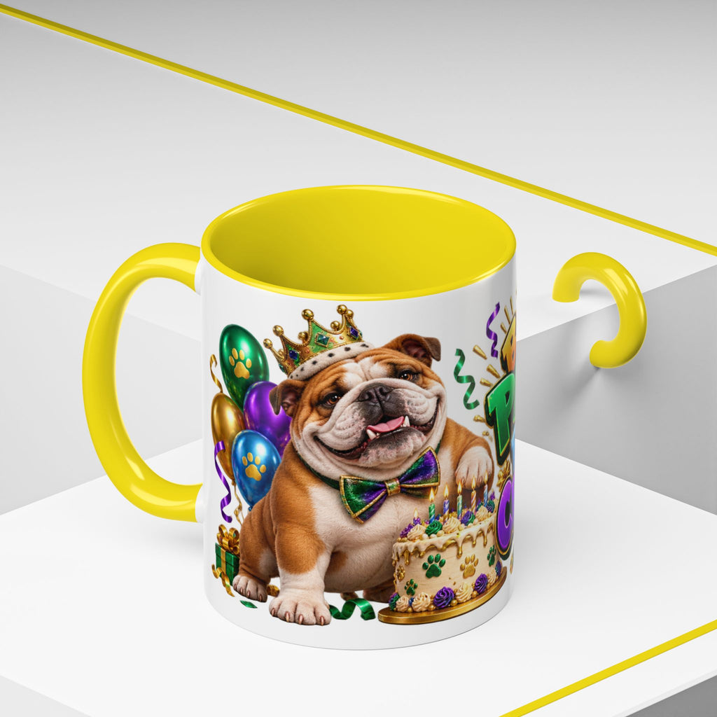 Built to Party English Bulldog Birthday White Mug