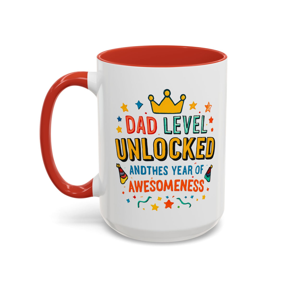 Dad Level Unlocked Coffee Mug – Funny Father’s Day 11/15oz Accent Mug