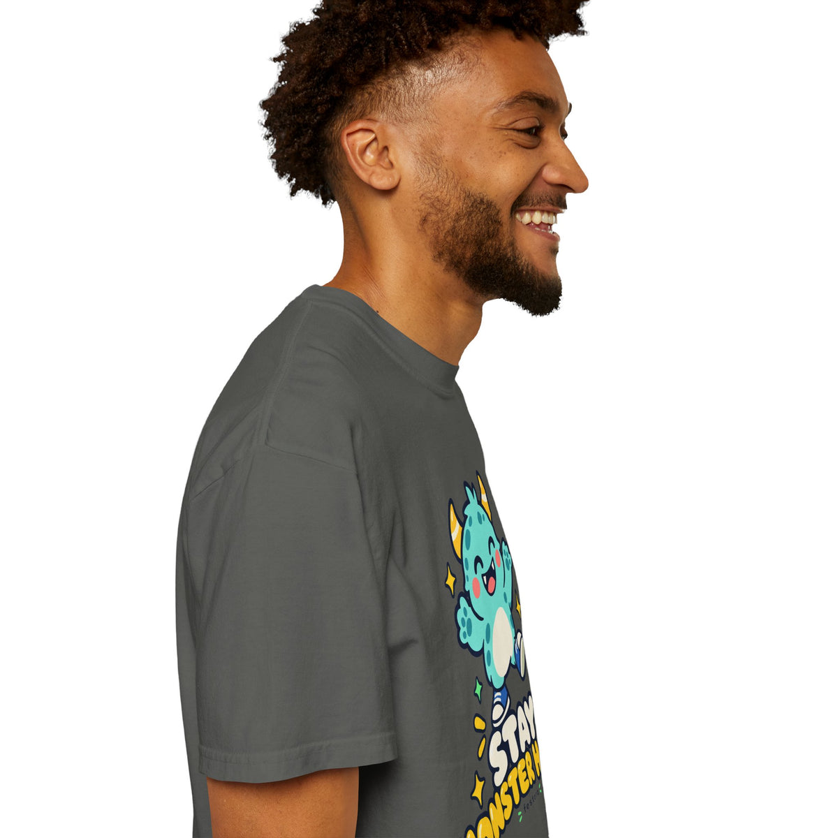 Stay Monster Happy – Cute Monster Graphic T-Shirt