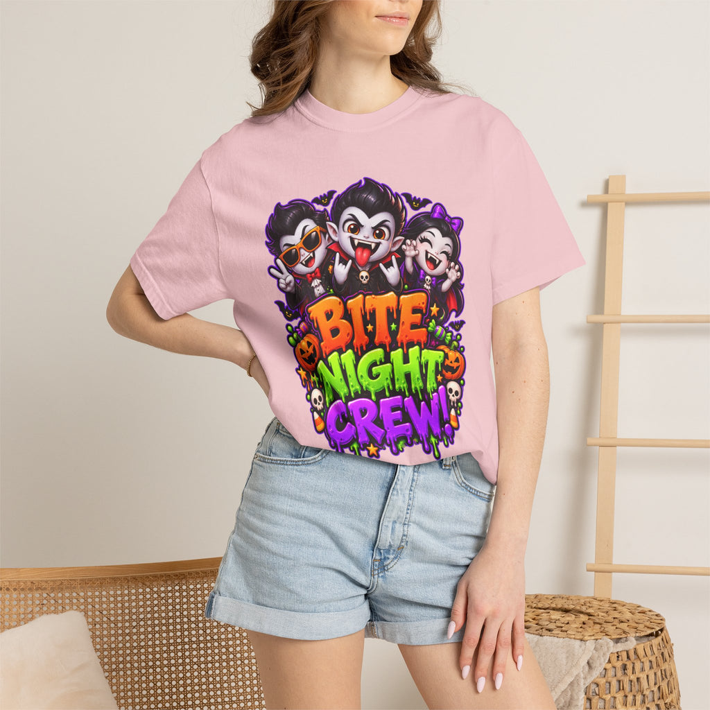 Bite Night Crew Halloween T-Shirt – Funny Vampire Graphic Tee