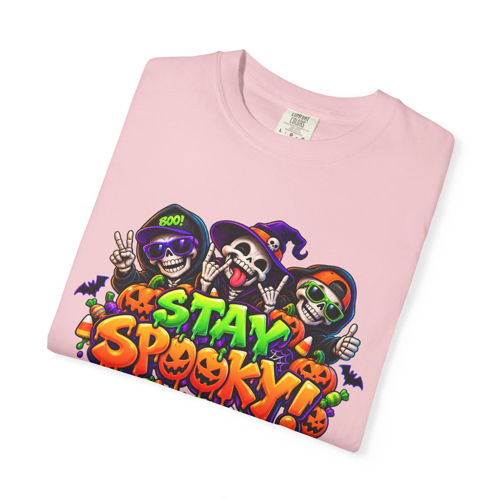 Stay Spooky Halloween T-Shirt – Funny Skeleton Crew Colorful Graphic Tee