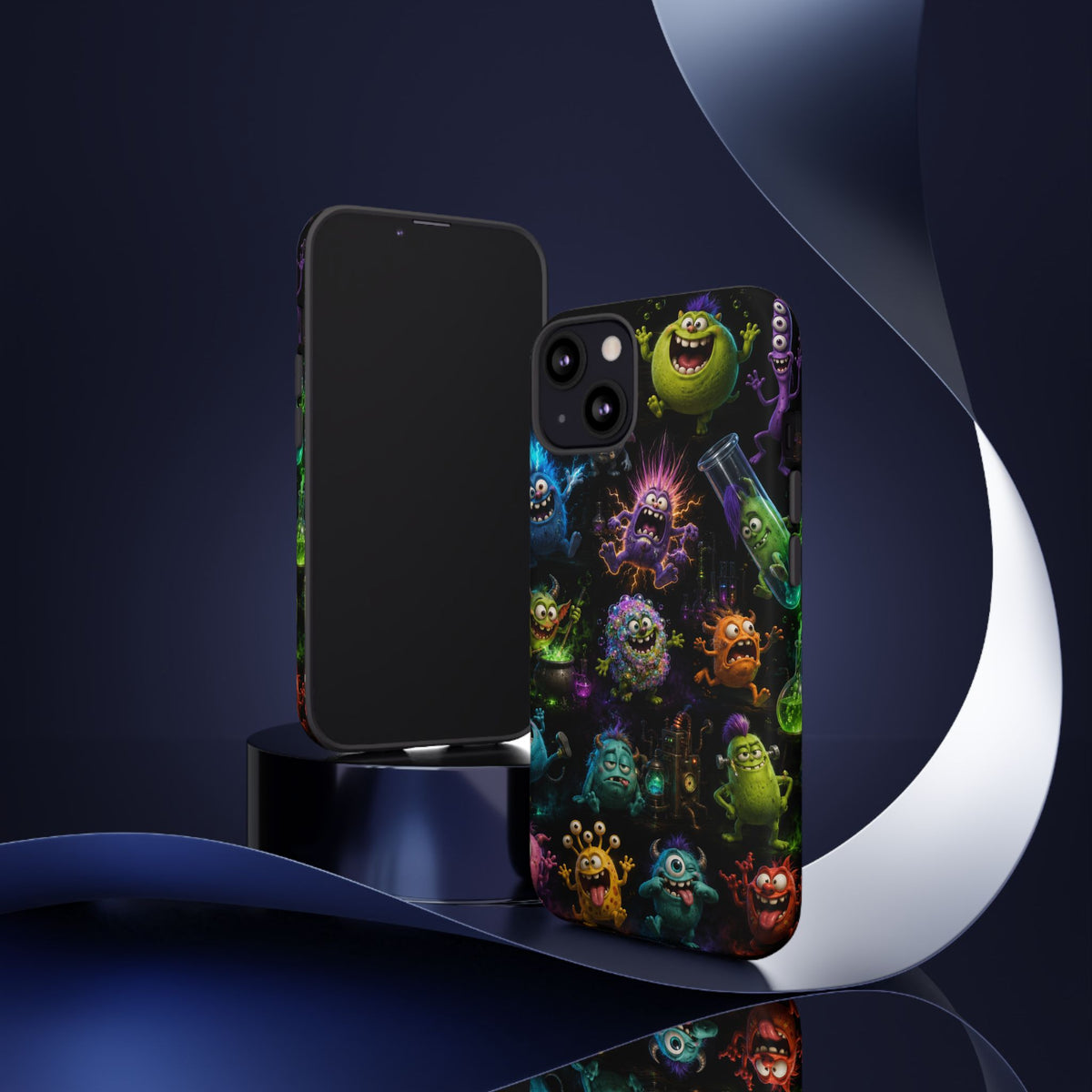 Monster Lab Phone Case — Colorful Cute Cartoon Creatures Protective iPhone Cover