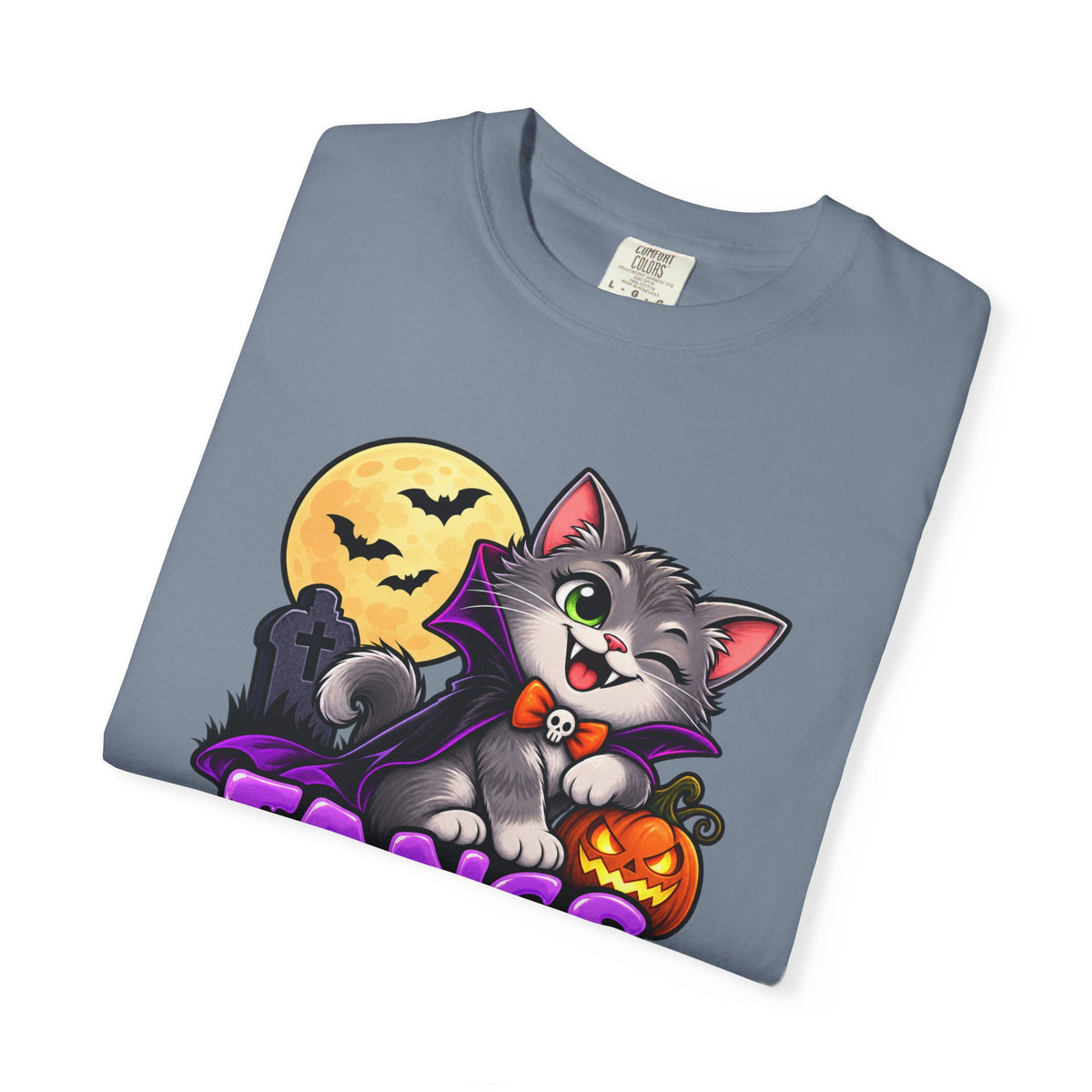 Fangs for Noticing – Cute Vampire Cat Halloween T-Shirt