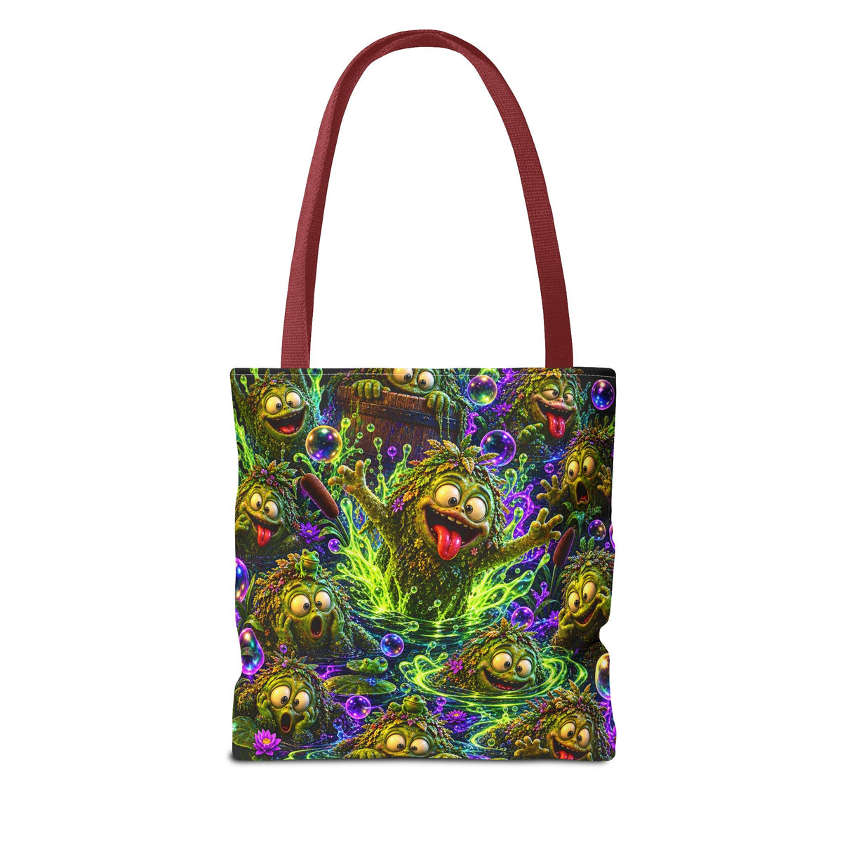 Cosmic Jellyfish Tote Bag – Neon Deep-Sea Galaxy Beach Tote