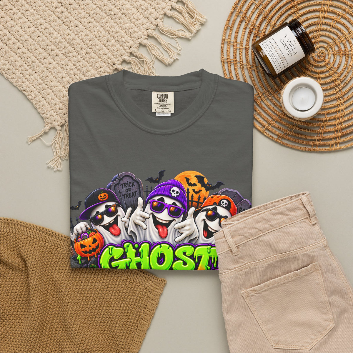 Ghost Gang Halloween T-Shirt – Funny Colorful Ghost Graphic Tee