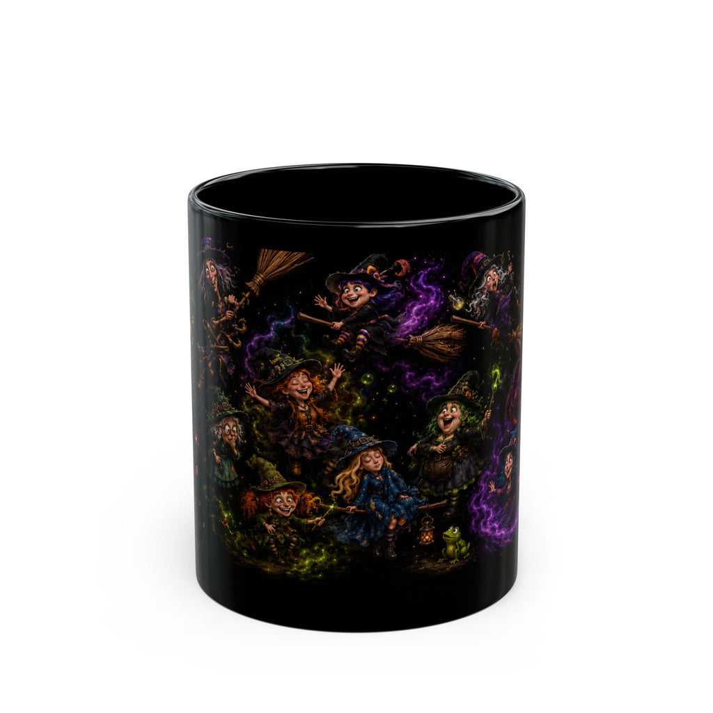 Funny Witches' Night Black Mug — Enchanted  Halloween Wraparound (11oz/15oz)