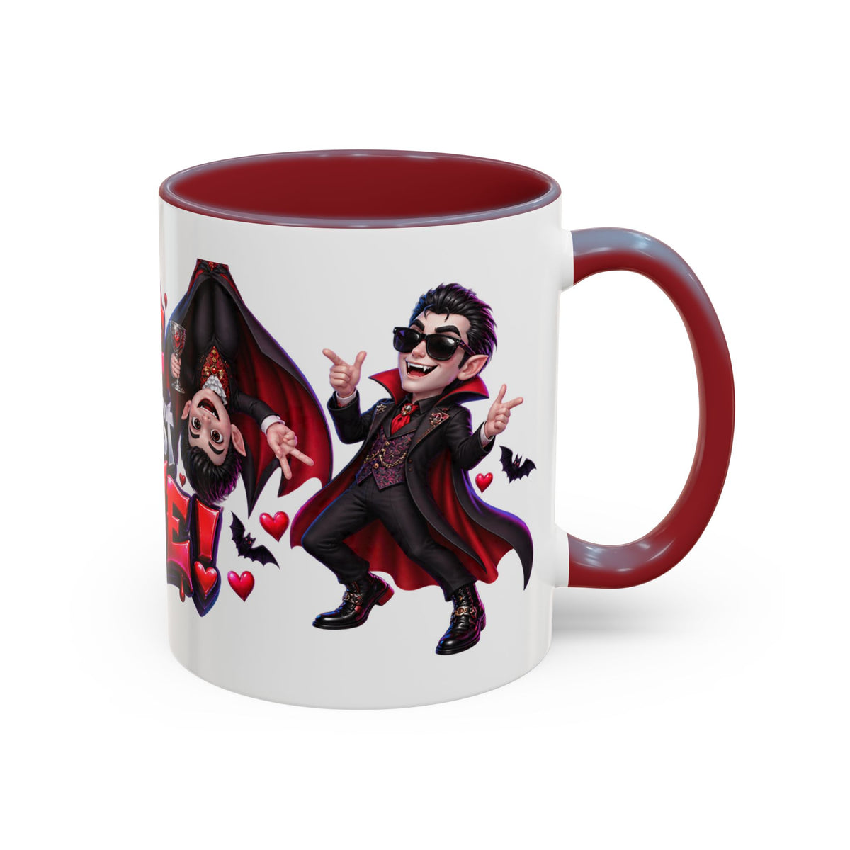 Love at First Bite Funny Vampire Halloween White Mug