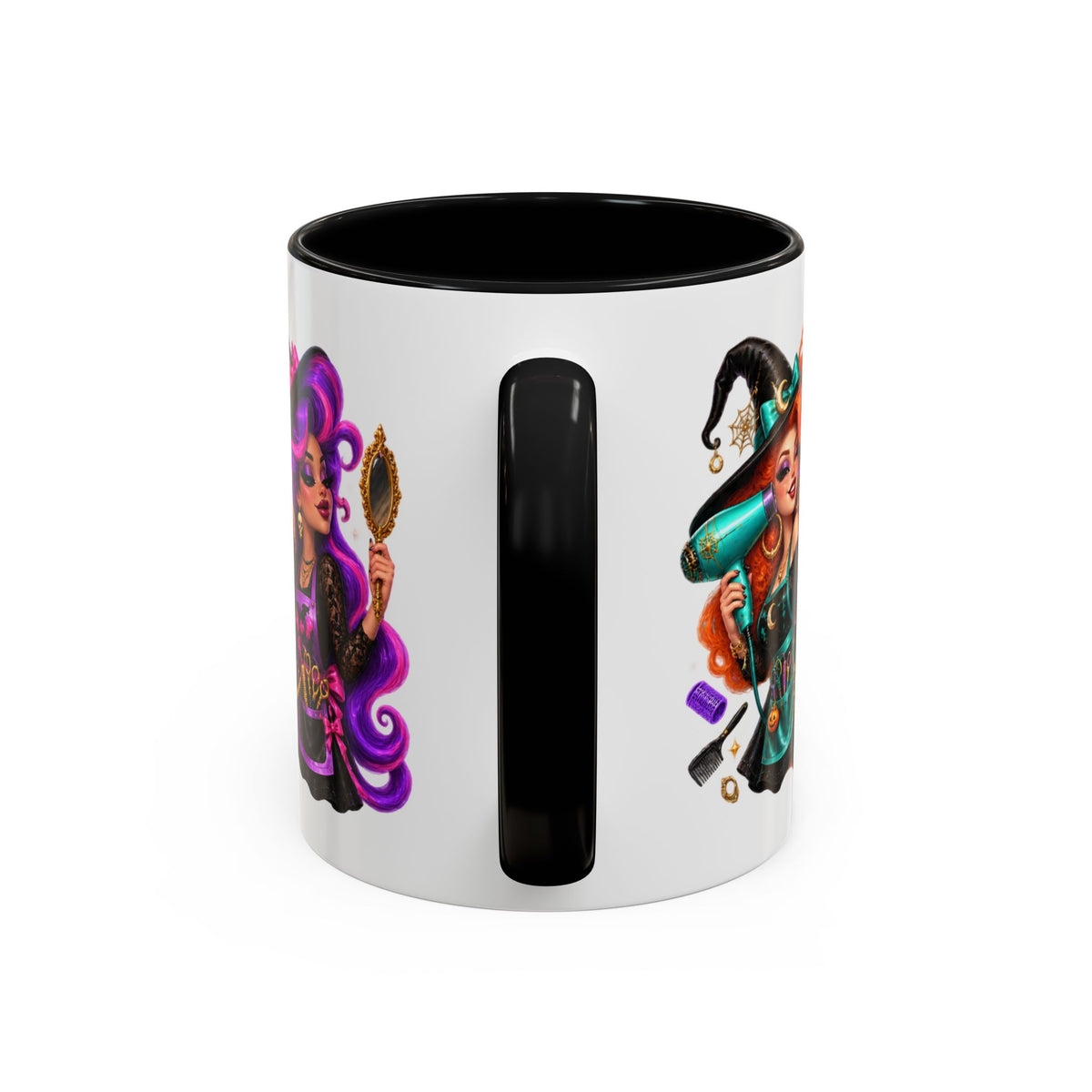 Bad Hair Witch Please Halloween Hairstylist White Mug