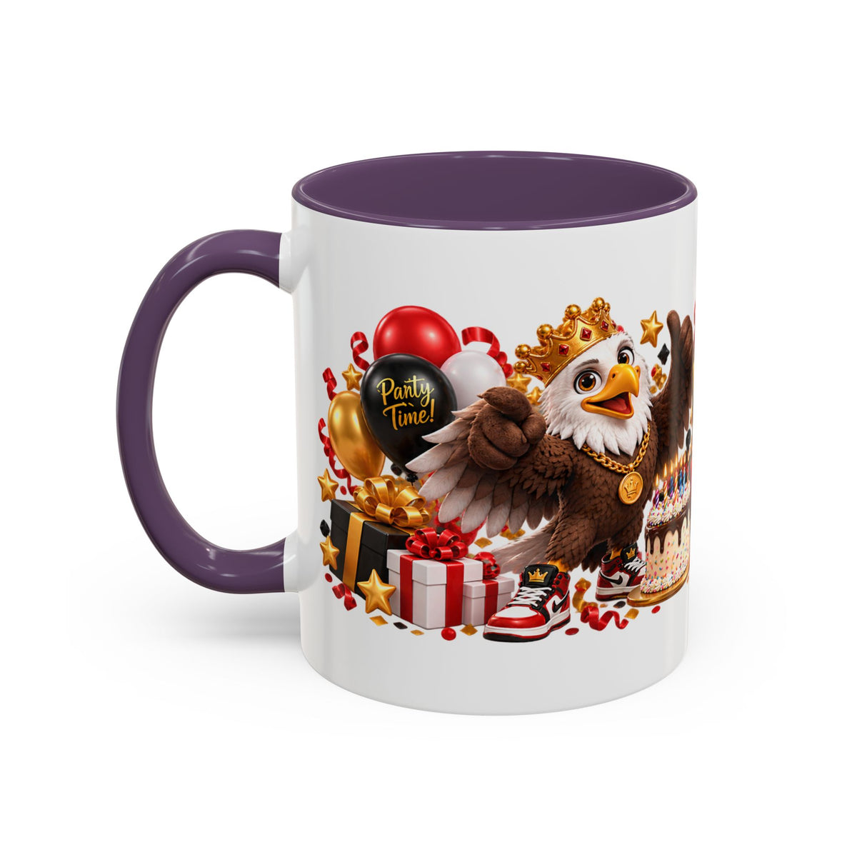 Happy Birthday Eagle Mug – Colorful 3D Birthday Gift – White Coffee Mug