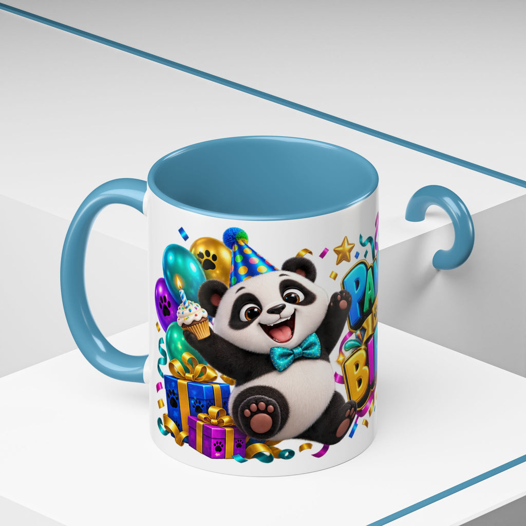 Panda-Monium! It’s Your Birthday White Mug – Cute Panda Birthday Cup, Colorful Fun Party Gift