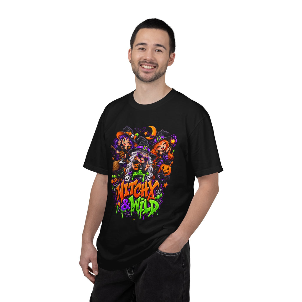 Witchy & Wild – Halloween Witch Crew Graphic T-Shirt