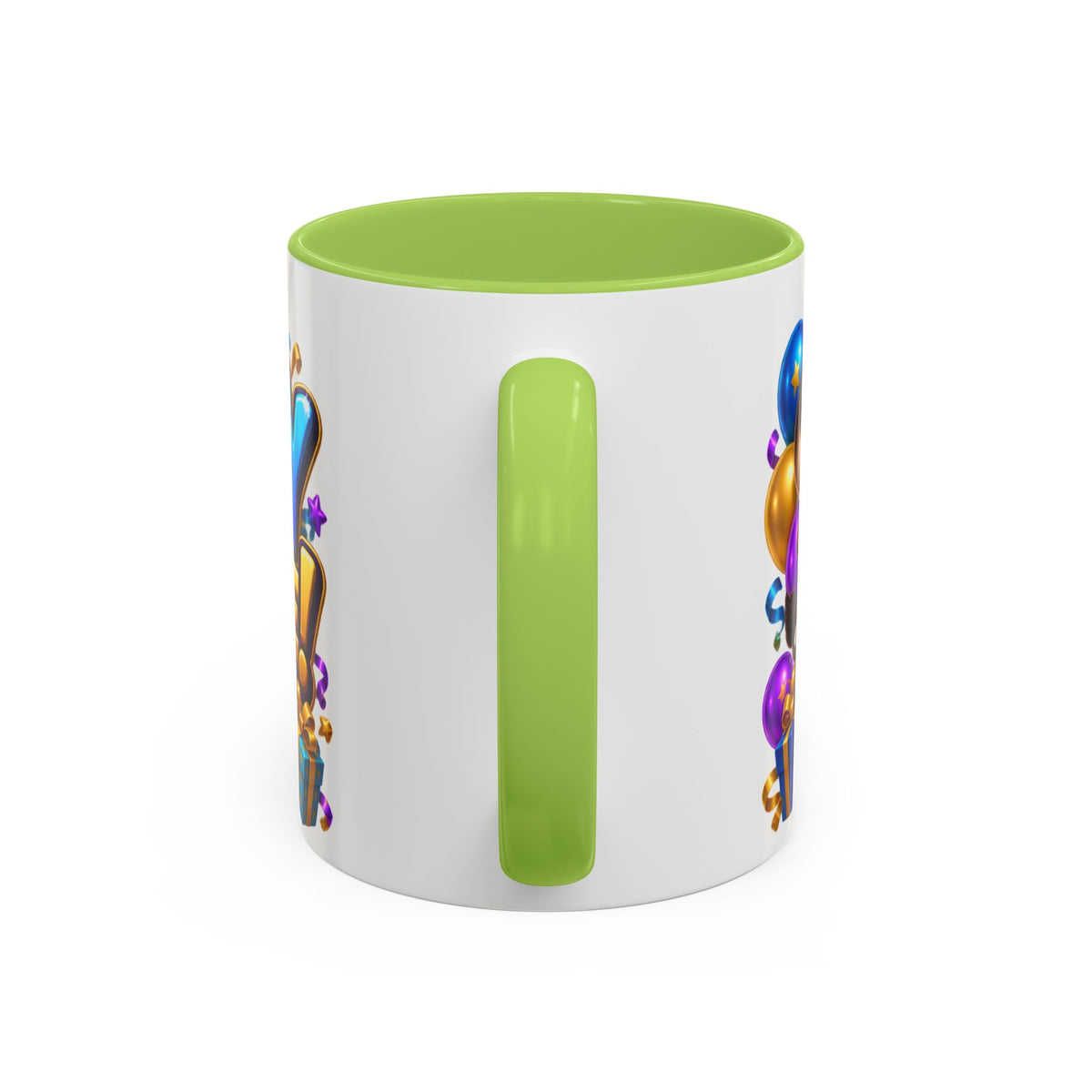 Birthday Stampede White Mug – Cute Buffalo Birthday Cup, Colorful Fun Party Gift