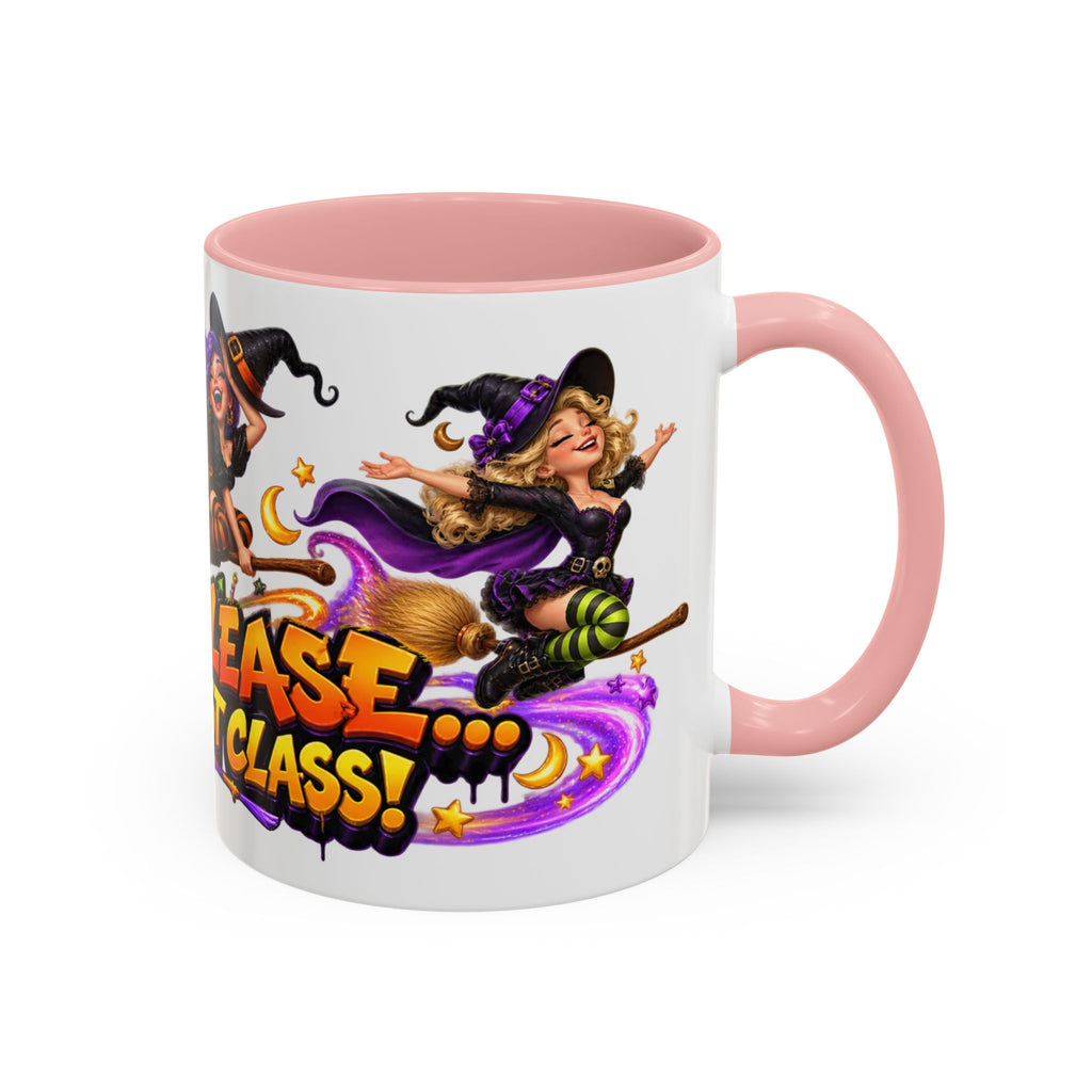Witch Please I Fly First Class Halloween White Mug