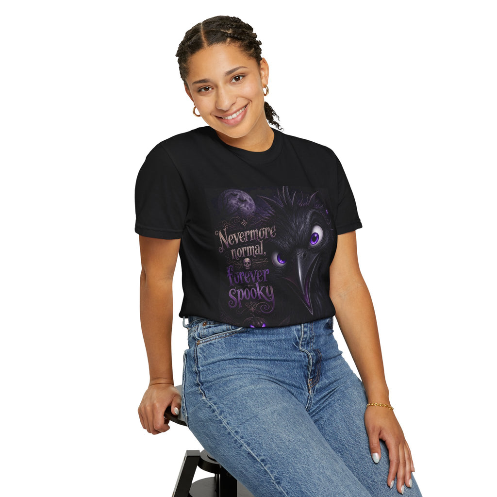 Forever Spooky Raven T-Shirt — "Nevermore Normal, Forever Spooky" Gothic Halloween Tee