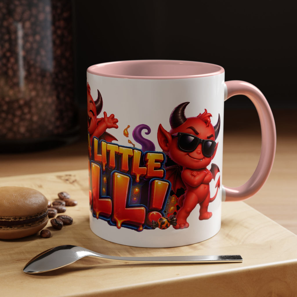 Raise a Little Hell Cute Devils Halloween White Mug
