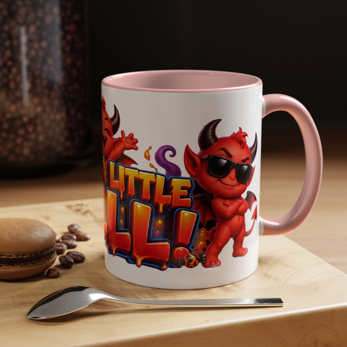 Raise a Little Hell Cute Devils Halloween White Mug