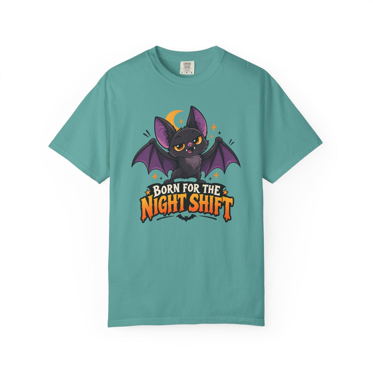 Born for the Night Shift – Cute Halloween Bat T-Shirt