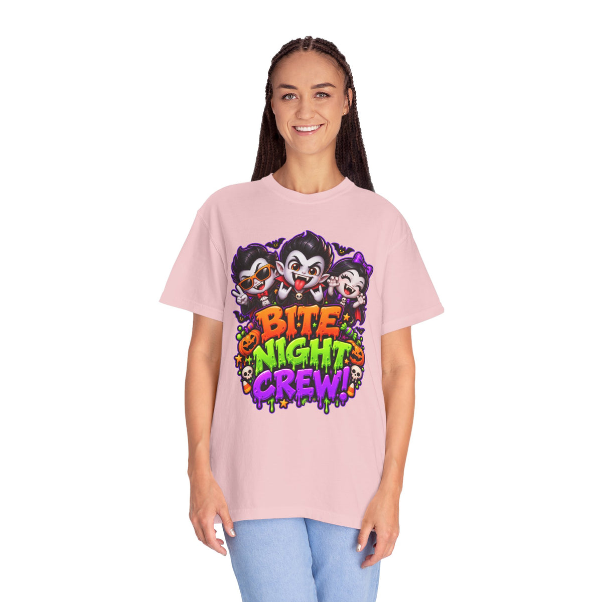 Bite Night Crew Halloween T-Shirt – Funny Vampire Graphic Tee
