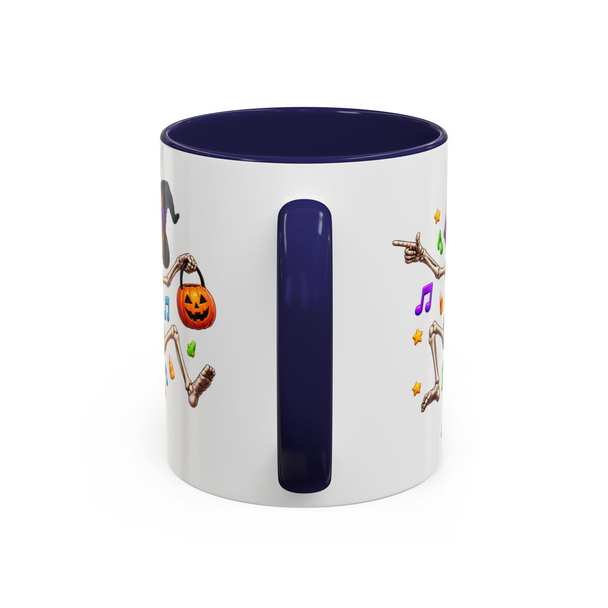 No Body Parties Harder Halloween Skeleton Party White Mug