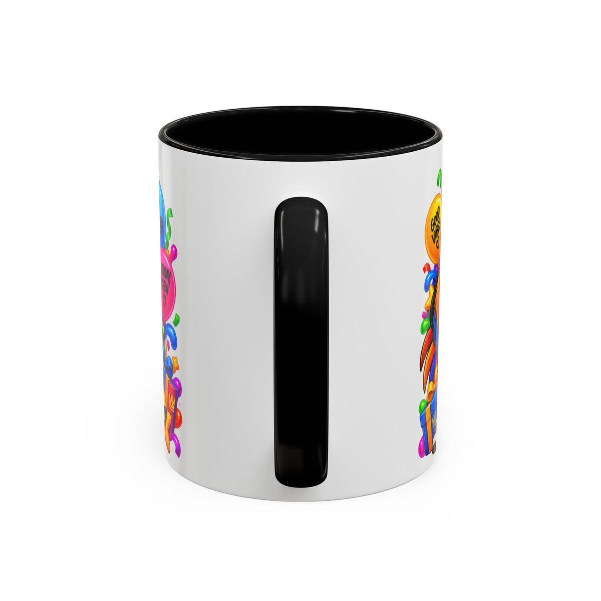 RISE AND SHINE… IT’S YOUR BIRTHDAY! White Ceramic Mug – Funny Rooster Birthday Coffee Cup – Colorful Party Gift – Original FestoraShop Design