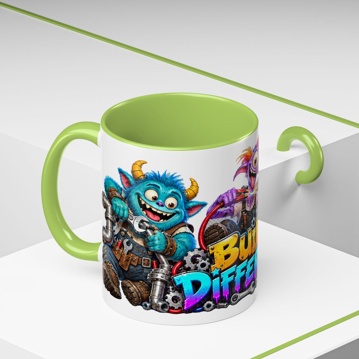 Built Different Monster Workshop Halloween White Mug