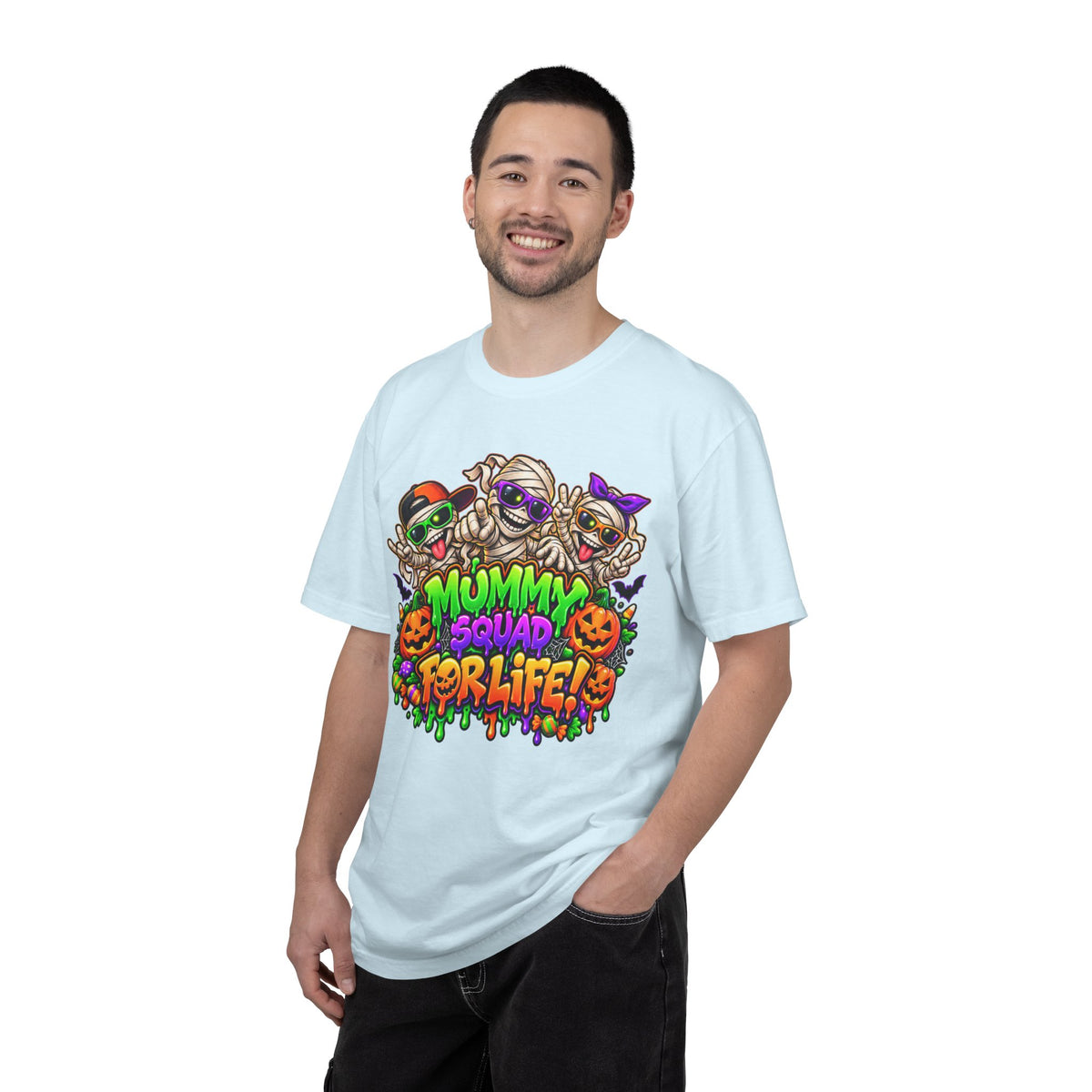 Mummy Squad For Life Halloween T-Shirt – Funny Colorful Mummy Graphic Tee