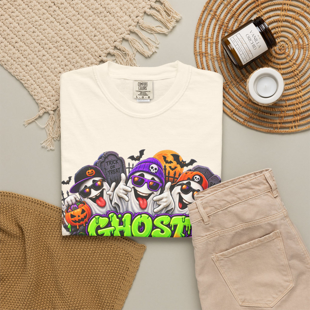 Ghost Gang Halloween T-Shirt – Funny Colorful Ghost Graphic Tee