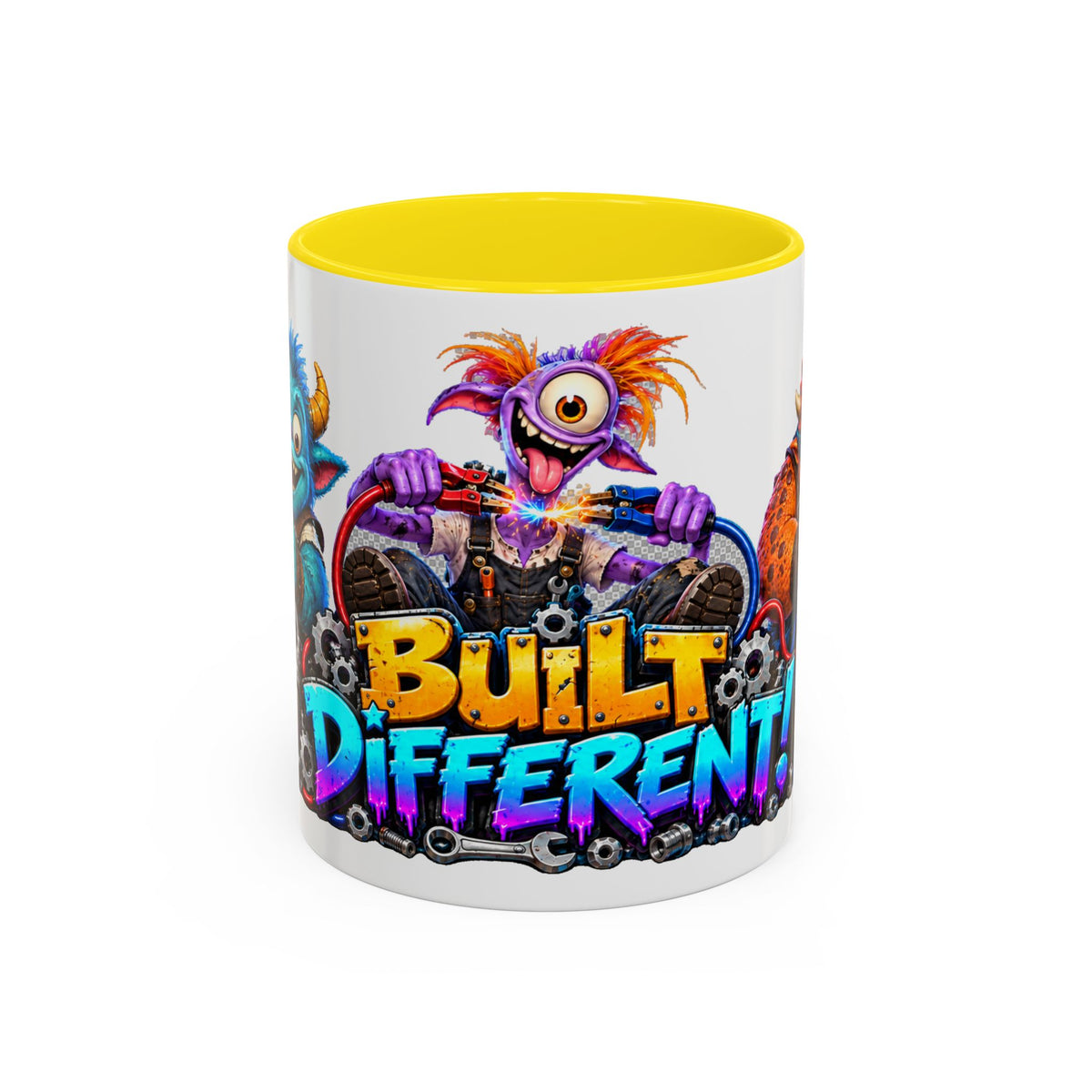 Built Different Monster Workshop Halloween White Mug