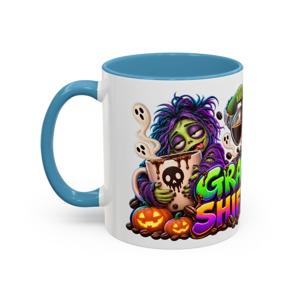 Graveyard Shift Fuel Coffee Zombies Halloween White Mug