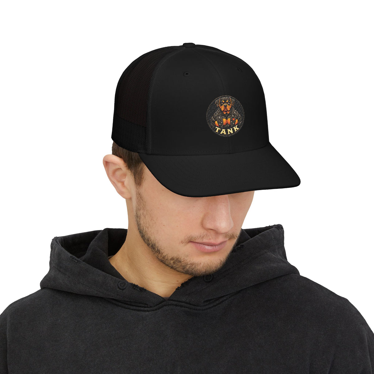 Tank the Rottweiler Embroidered Trucker Cap