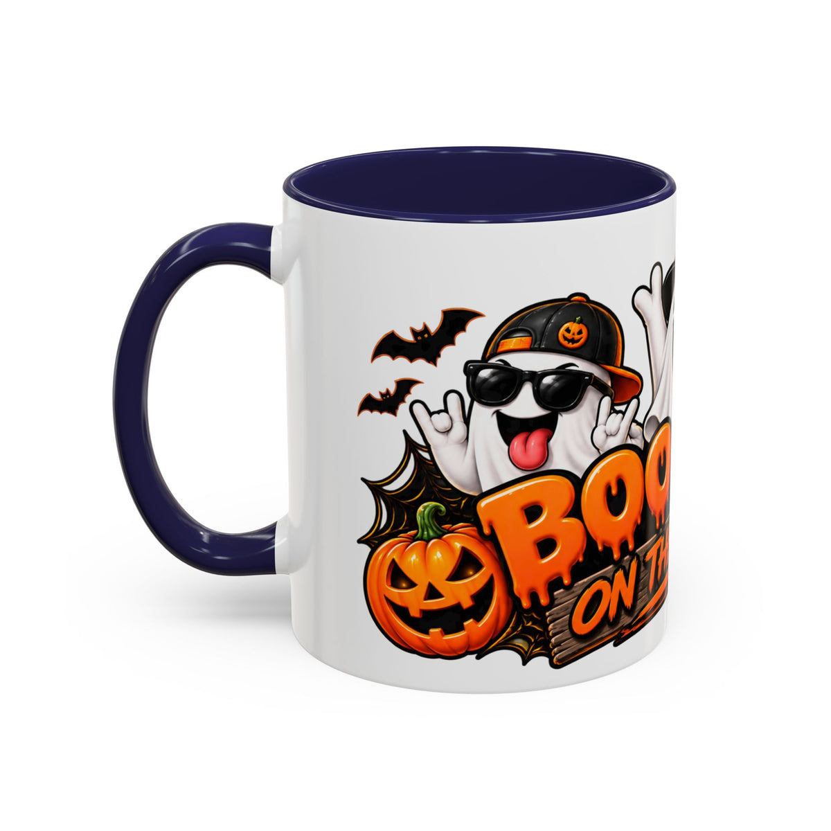 Boo Crew on the Loose Halloween White Mug – Funny Ghosts & Pumpkins