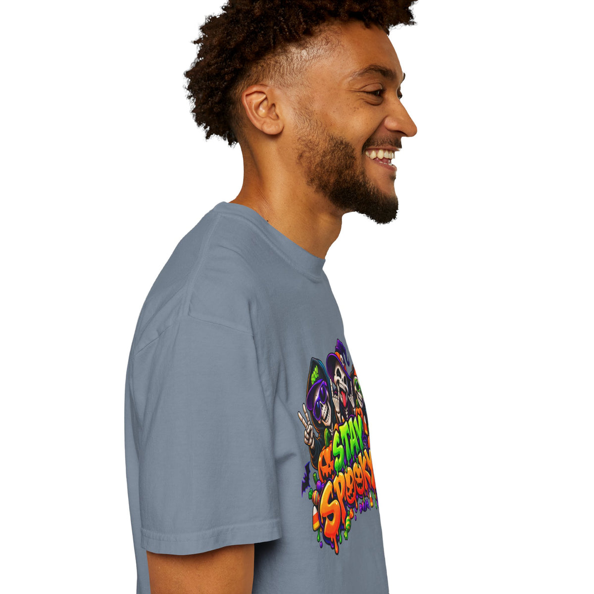 Stay Spooky Halloween T-Shirt – Funny Skeleton Crew Colorful Graphic Tee
