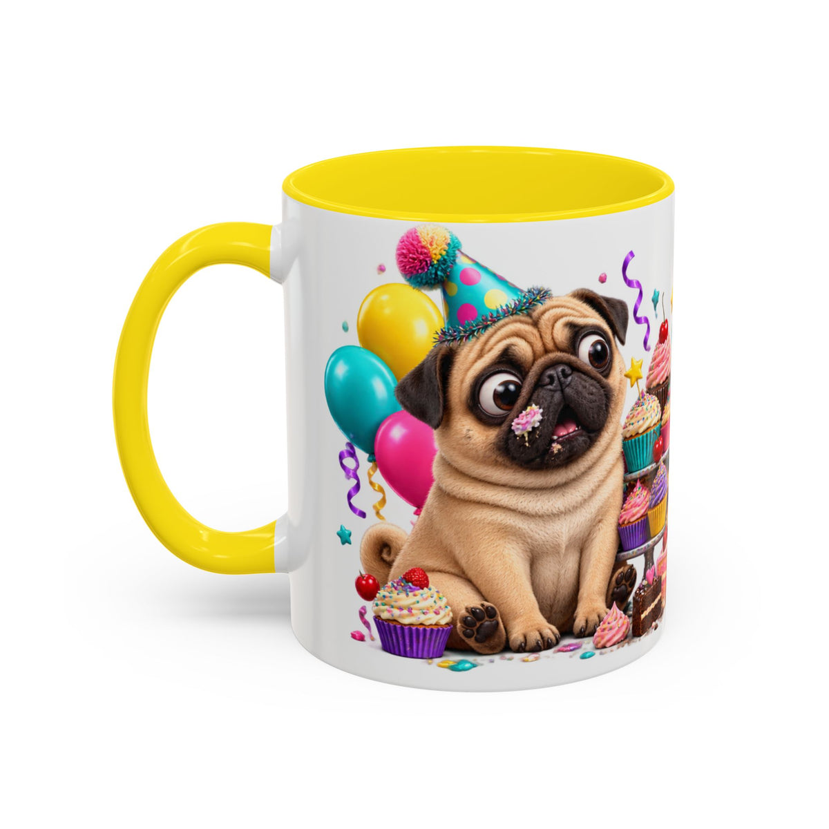Aging I Thought You Said More Cake Pug Birthday White Mug