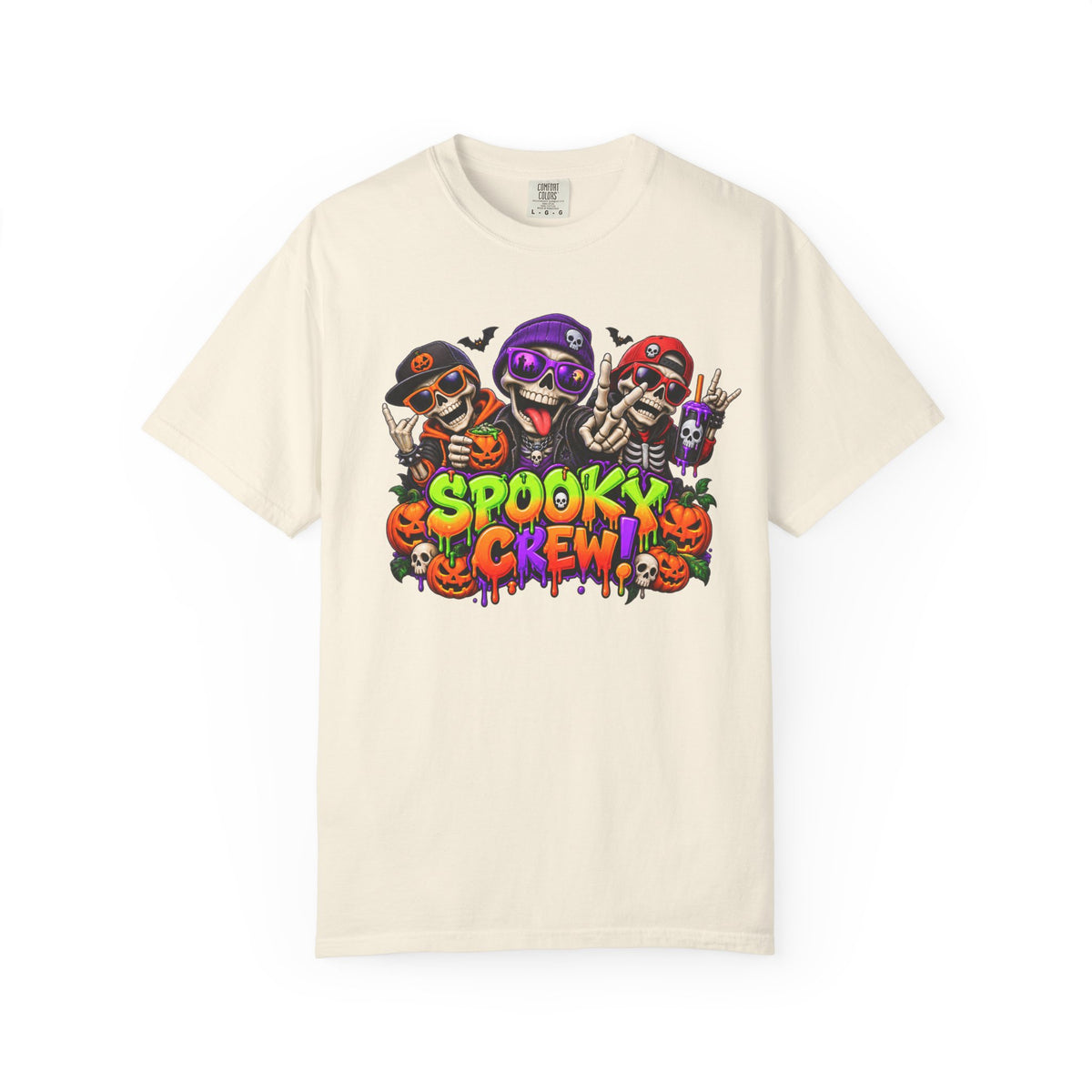 Spooky Crew Halloween T-Shirt – Funny Skeleton Graphic Tee