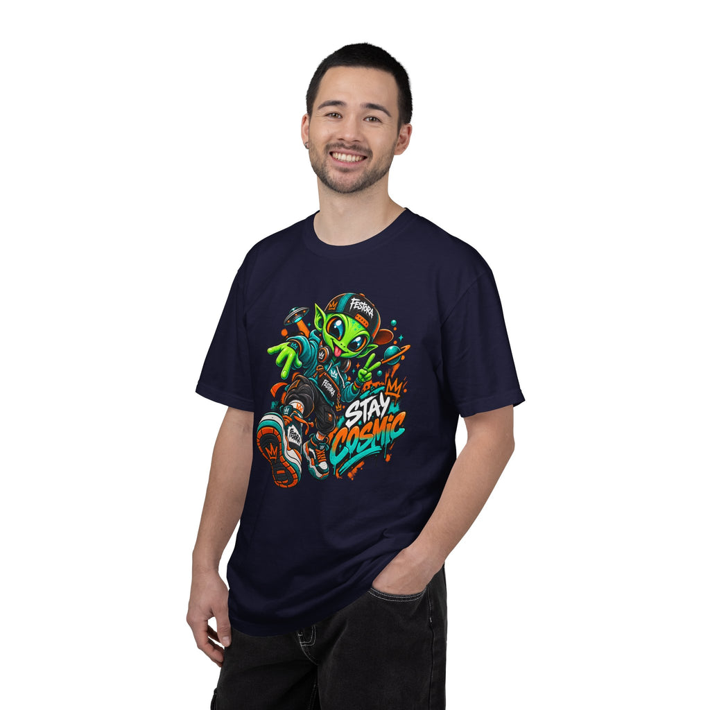 Alien Streetwear T-Shirt — “Stay Cosmic” Graphic Tee