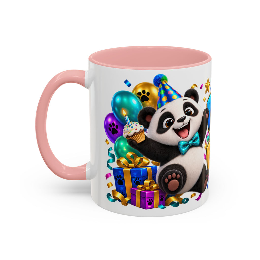 Panda-Monium! It’s Your Birthday White Mug – Cute Panda Birthday Cup, Colorful Fun Party Gift