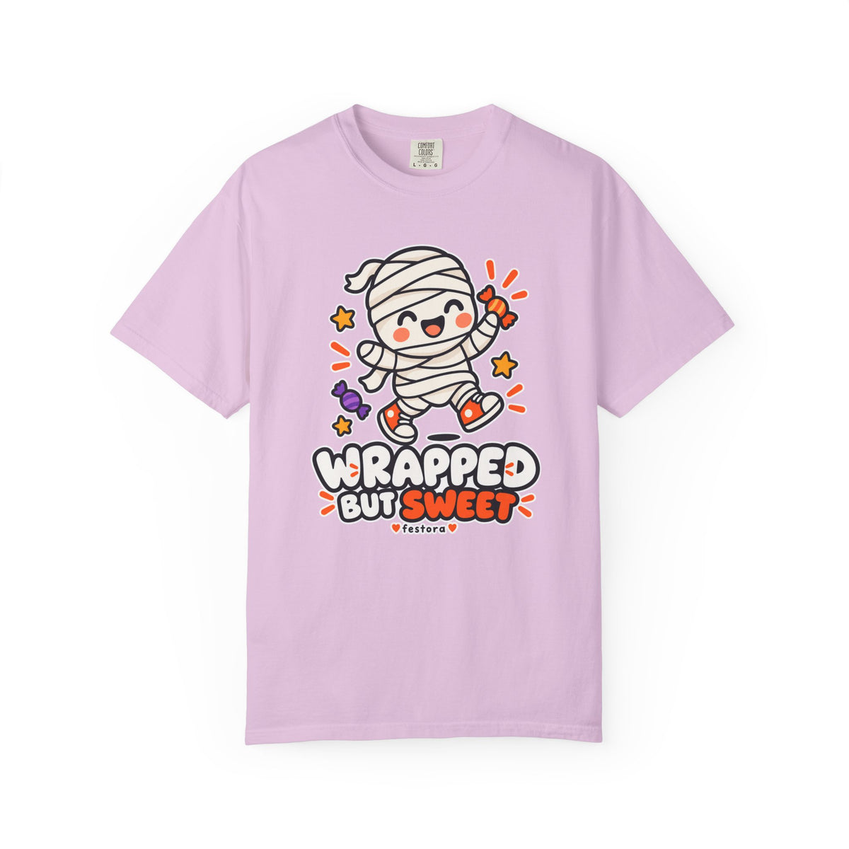 Wrapped but Sweet Halloween T-Shirt | Cute Mummy Graphic Tee
