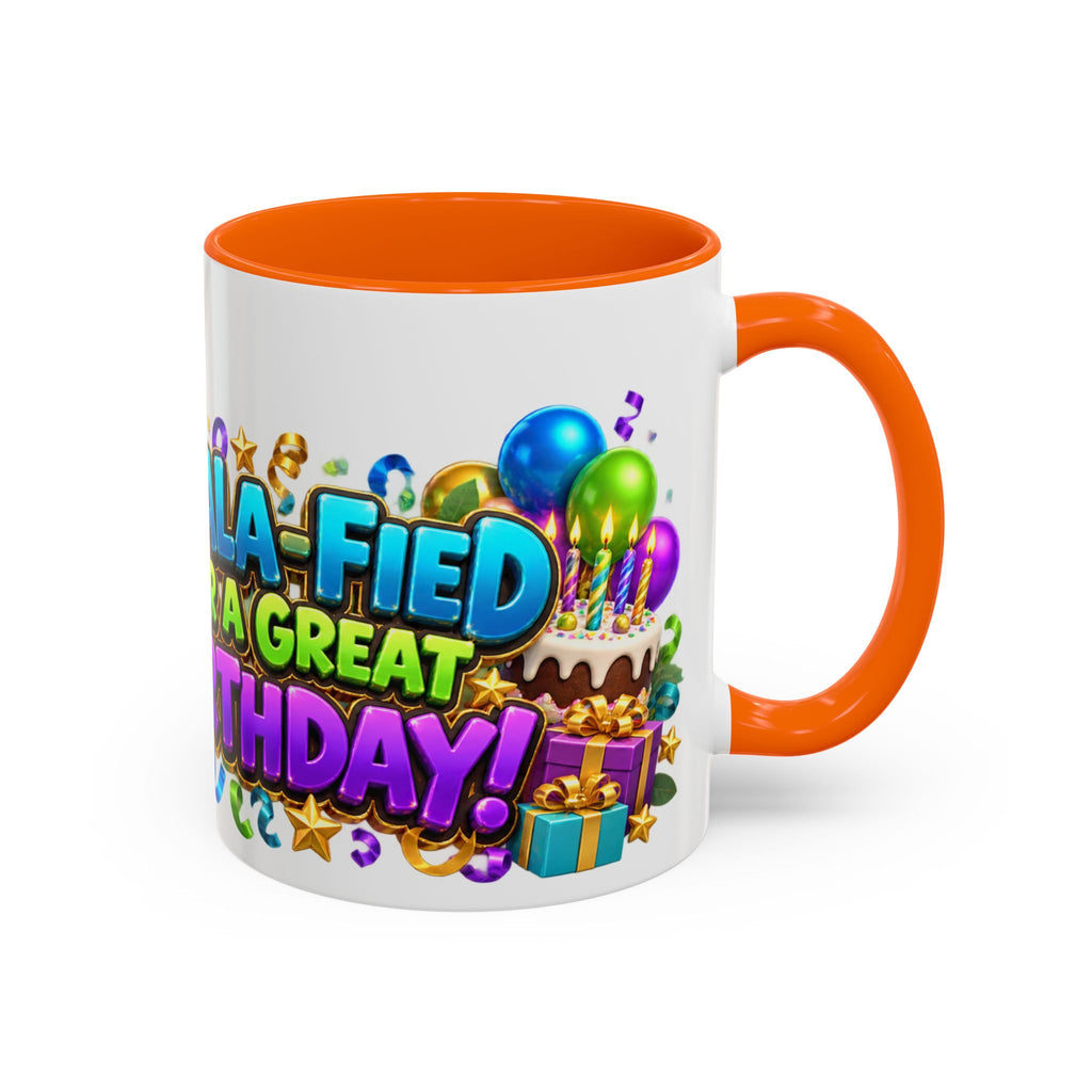Koala-Fied for a Great Birthday White Mug – Cute Koala Birthday Cup, Colorful Fun Party Gift