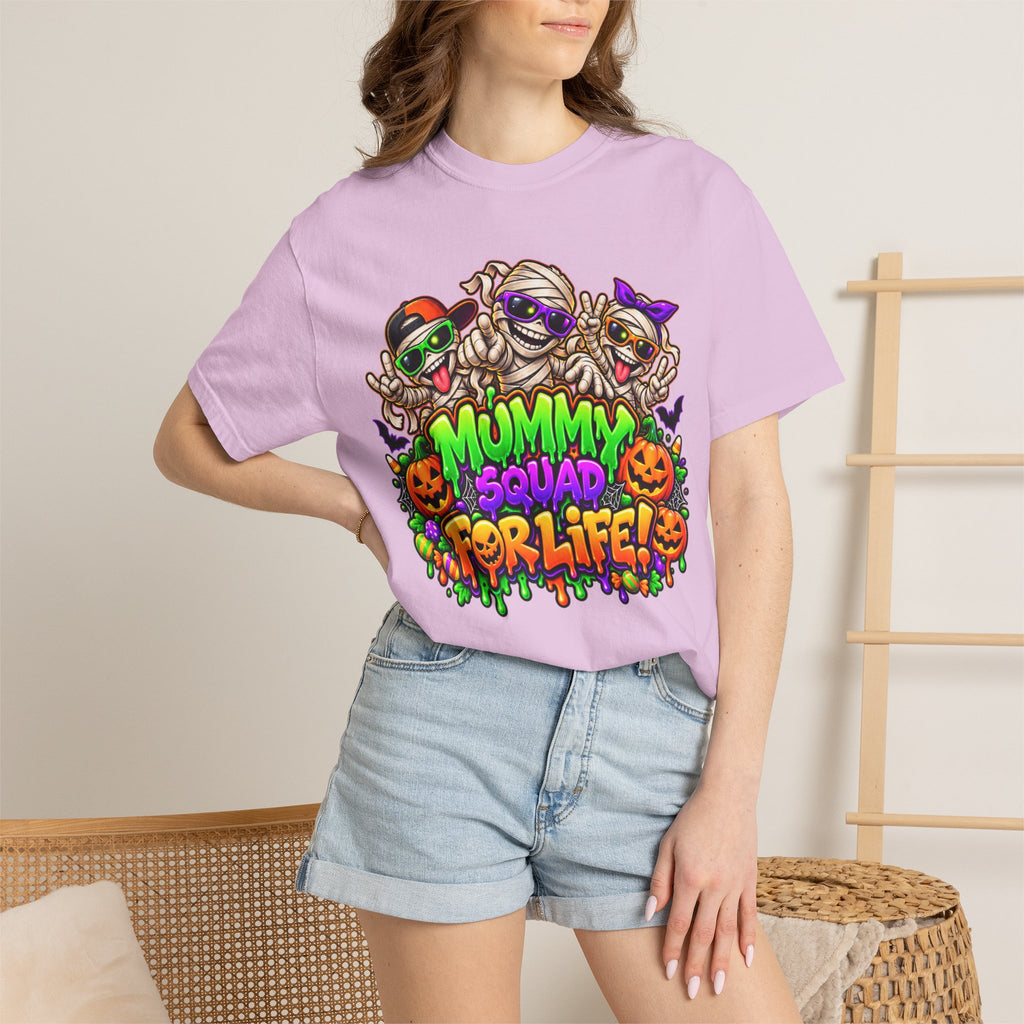Mummy Squad For Life Halloween T-Shirt – Funny Colorful Mummy Graphic Tee