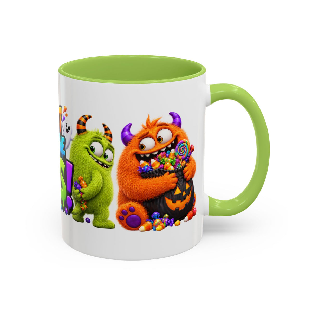 I’m Just Here for the Boos Funny Halloween Monster White Mug
